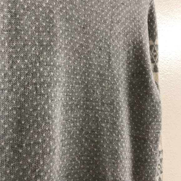 Heather Gray & Cream Holiday Reindeer Fairisle Crewneck Sweater - Picture 9 of 12